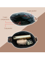  Buffalo Leather Crossbody Handbag Women's Hobo Bag Vintage Small Sling Crossover